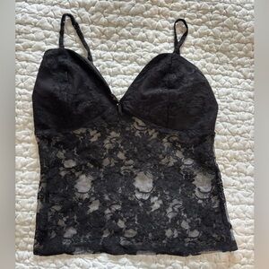 Floral lace tank top